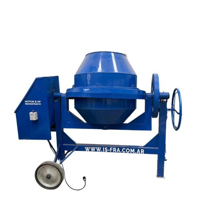 Hormigonera volteo 400 litros motor 2 HP trifasico - Extra pesada - Imagen 2